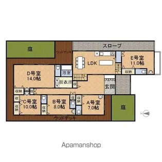 ヘインズ光陽【D号室】の間取り