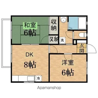 第6登陽コーポ【101号室】の間取り