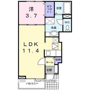 エスポア【102号室】の間取り