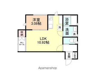 CLOVER KUBOMOTO【105号室】の間取り