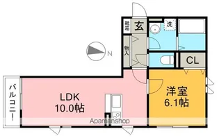 グランドール天神Ⅱ【3階】の間取り