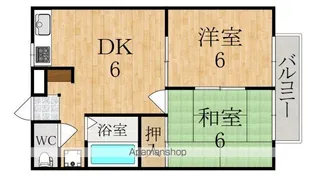 プラスパー豊井【1階】の間取り