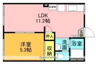 コーポ山田 B【102号室】の間取り
