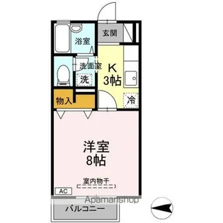 サンハイツ小中島 E【1階】の間取り