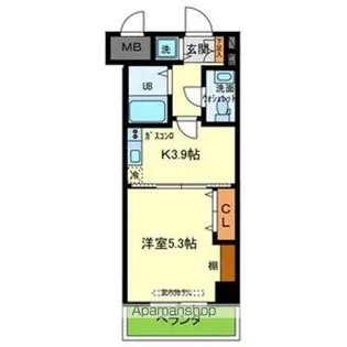 クレイドル西田辺【11階】の間取り
