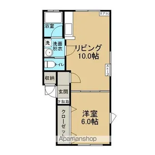 ハウスブラウン【202号室】の間取り