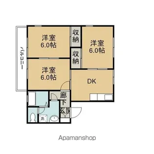 サニーホームズ【2階】の間取り