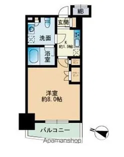 パークアクシス博多【407号室】の間取り