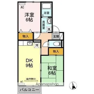 グリーンガーデンF F棟【2階】の間取り