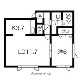 エストール1【102号室】の間取り