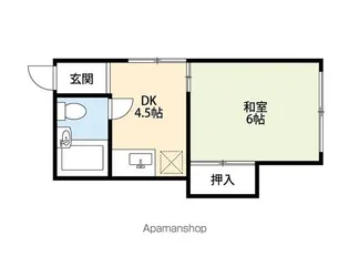 セゾン若葉【203号室】の間取り