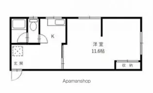 クリオおしこし【201号室】の間取り