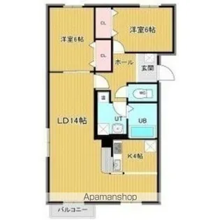 エターナル神山(エターナルカミヤマ)【201号室】の間取り