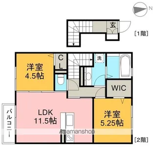 グリーンコート A棟【2階】の間取り