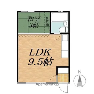 コーポほうめい【1階】の間取り