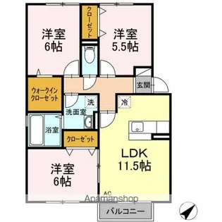 セジュールラシュレ III【2階】の間取り