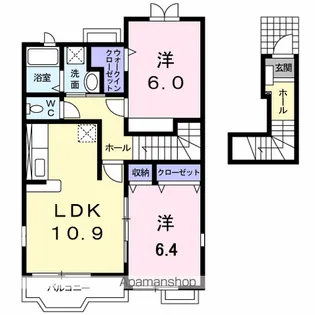 クレメントハウス【2階】の間取り