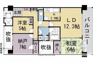 御所西勘解由小路アーバンライフ【204号室】の間取り