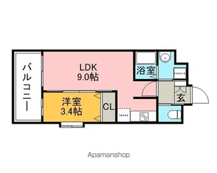 クオリアけやき通り【10階】の間取り
