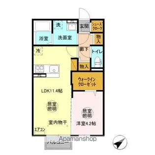 メイプル【2階】の間取り