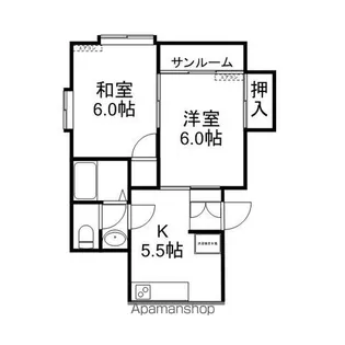 ファイブスクエア【101号室】の間取り