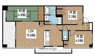 サーパスシティ堀之内中央【11階】の間取り