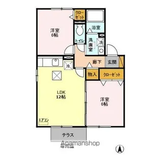 ブールジオン B【1階】の間取り