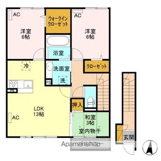 京和風 嵯峨野 星【2階】の間取り