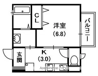 シャーメゾン松屋町【2階】の間取り