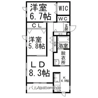 MーGARDEN【1階】の間取り