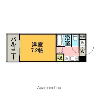ダイナコートテソロ博多【2階】の間取り