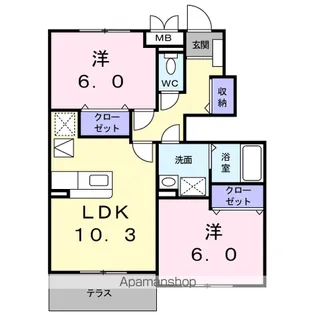 アグレアーブルⅢ【1階】の間取り
