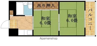 第2シャトーモリオカ【302号室】の間取り