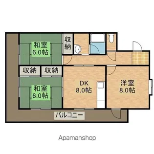 ウエストコート3【5階】の間取り