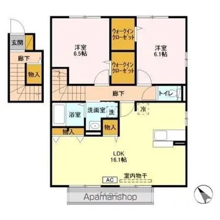 サントビーサウスヒル B【2階】の間取り