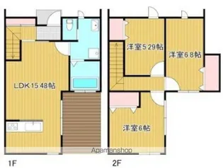 静岡県浜松市中央区上島7丁目【テラスハウス】の間取り