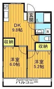 コーポクリスタルV【2階】の間取り