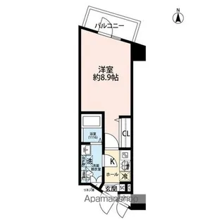 1Kの間取り画像