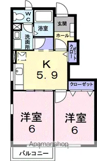 エミネンスB【1階】の間取り
