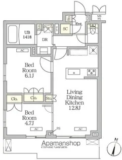ミレーネ滝野川【1階】の間取り