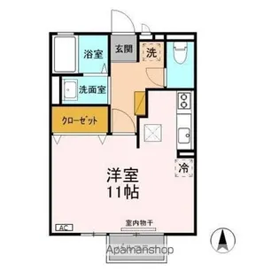 藤 LIN DEN A【1階】の間取り