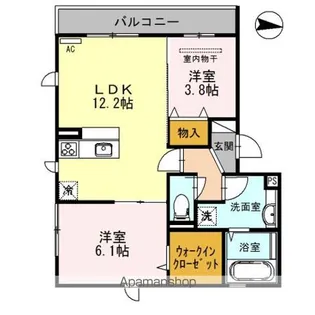 ヴィラージュNISSIN【3階】の間取り
