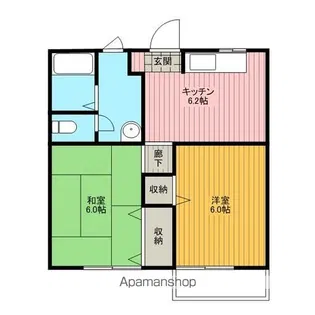 ドリーム宮原【A201号室】の間取り