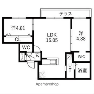 RD GRACE新札幌【1階】の間取り