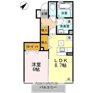 エムズコート【1階】の間取り