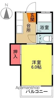 コーポアシストⅧ【205号室】の間取り