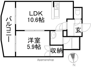 FLAT CARRERA【8階】の間取り