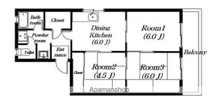メゾン国分【E-2号室】の間取り
