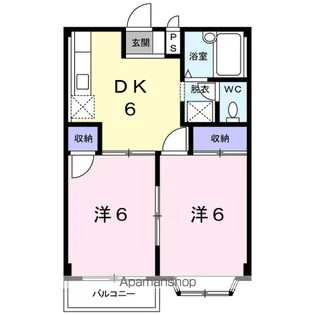 アプリコットB【2階】の間取り