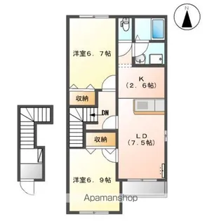 フェリーチェⅠ【2階】の間取り